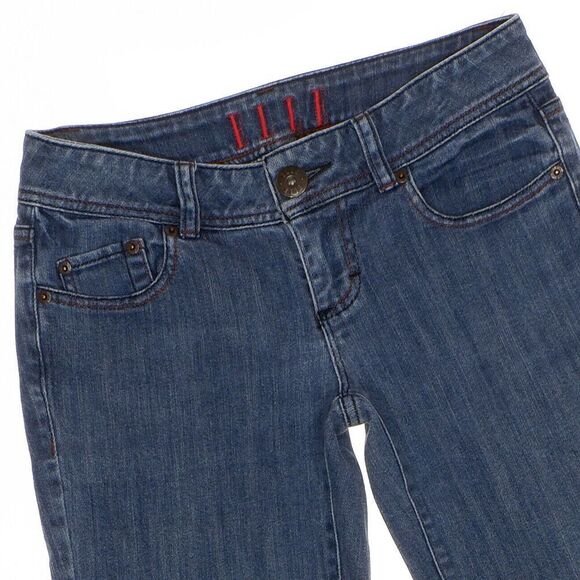 Elle Crop Capri Jeans Size 2 Womens Blue Denim Stretch Measures 28 x 21.5 - Picture 2 of 9
